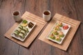 Vegetarian sushi set Royalty Free Stock Photo