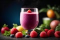 Vegetarian sweet smoothie. Healthy detox vitamin diet or vegan food concept Royalty Free Stock Photo