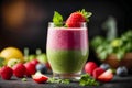 Vegetarian sweet smoothie. Healthy detox vitamin diet or vegan food concept Royalty Free Stock Photo