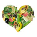 Vegetarian Valentine Royalty Free Stock Photo