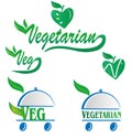 Vegetarian and veg symbol