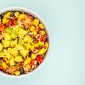 Vegetarian Or Vegan Mexican Style Rice And Avocado Salad Royalty Free Stock Photo