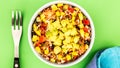 Vegetarian Or Vegan Mexican Style Rice And Avocado Salad Royalty Free Stock Photo