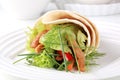 Vegetarian wrap sandwich Royalty Free Stock Photo