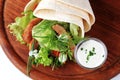 Vegetarian wrap sandwich Royalty Free Stock Photo