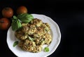 Vegetarian zucchini balls. Royalty Free Stock Photo