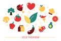 Vegetarianism concept. Vegetarian food, diet and healthy eating