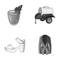 Vegetarianism, shoes and other monochrome icon in cartoon style.oil, fashion icons in set collection.