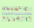 Vegetarianism word concepts banner