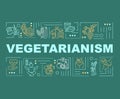 Vegetarianism word concepts banner