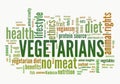 Vegetarians tag cloud Royalty Free Stock Photo