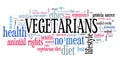 Vegetarians word cloud Royalty Free Stock Photo