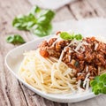 Vegetarien spaghetti bolognese Royalty Free Stock Photo