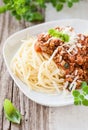 Vegetarien spaghetti bolognese Royalty Free Stock Photo