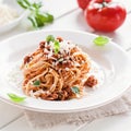 Vegetarien spaghetti bolognese Royalty Free Stock Photo