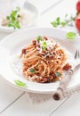 Vegetarien spaghetti bolognese Royalty Free Stock Photo