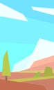 Low poly landscape Royalty Free Stock Photo