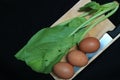 Vegeteble egg green background food