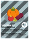 Vegetebles color isometric poster