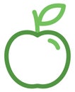 Vegeterian green apple, icon icon Royalty Free Stock Photo
