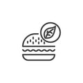 Veggie Burger line icon