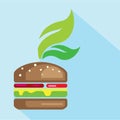 Veggie Burger Vector Art Royalty Free Stock Photo