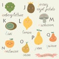 Veggie fruit alphabet