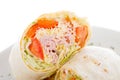 Veggie and ham wrap Royalty Free Stock Photo