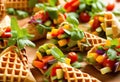 Veggie and Herb Medley in Crispy Waffle Cones