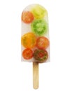 Veggie ice pop, colorful tomatoes