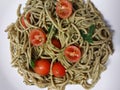 Veggie Pasta with Tomatoes and Spinach