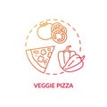 Veggie pizza concept icon