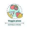 Veggie pizza concept icon