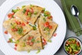 Veggie quesadilla mexican dish Royalty Free Stock Photo