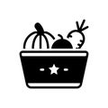 Black solid icon for Veggies, verdancy and viridity Royalty Free Stock Photo