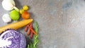 Veggies salad, diet, vegetarian, vegan food, vitamin snack,Top view, Copy space for design. Royalty Free Stock Photo