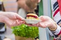 Vegitarian Burger on street food Festival