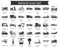 Vehicle icon set Royalty Free Stock Photo