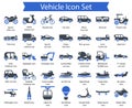 Vehicle icon set Royalty Free Stock Photo