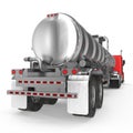Vehicle. Big Cargo Truck. Tank. Gasoline tanker on white. 3D illustration