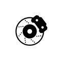 Vehicle brake icon vector isolated on white