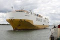 A vehicle carrier ship underway Southampton UK