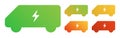 Vehicle charge level. A sign an energy station. Ecological fuel icon set, green fuel vector, energy sign and symbol