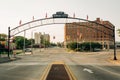 Vehicle City sign, in Flint, Michigan Royalty Free Stock Photo