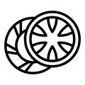 Vehicle clutch icon, outline style