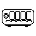 Vehicle control taximeter icon outline vector. City trip app