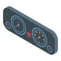 Vehicle dashboard icon, isometric style