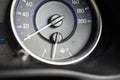 Vehicle fuel level indicator gauge. Royalty Free Stock Photo