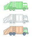 Vehicle garbage trucks collection