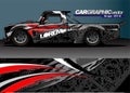 Vehicle graphic kit. abstract lines with camouflage background for race car, van and pickup truck vinyl sticker wrap